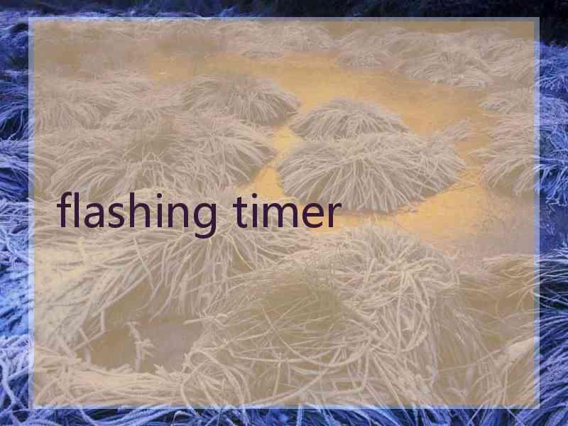 flashing timer