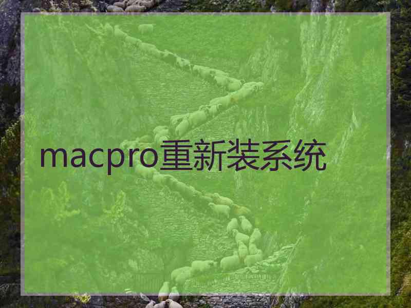 macpro重新装系统