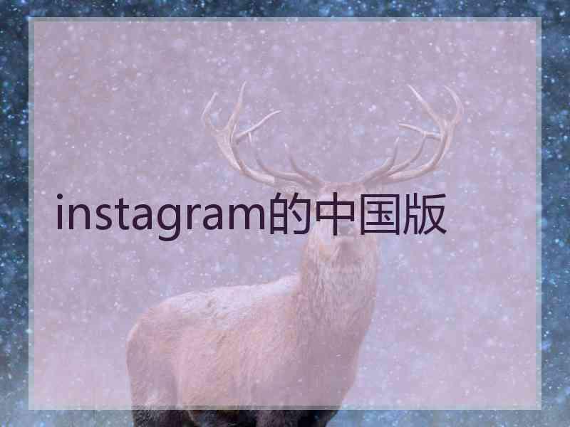 instagram的中国版