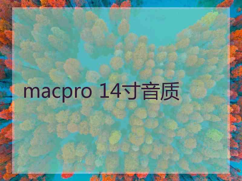 macpro 14寸音质