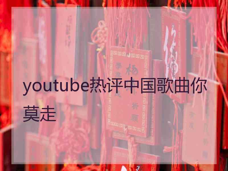 youtube热评中国歌曲你莫走