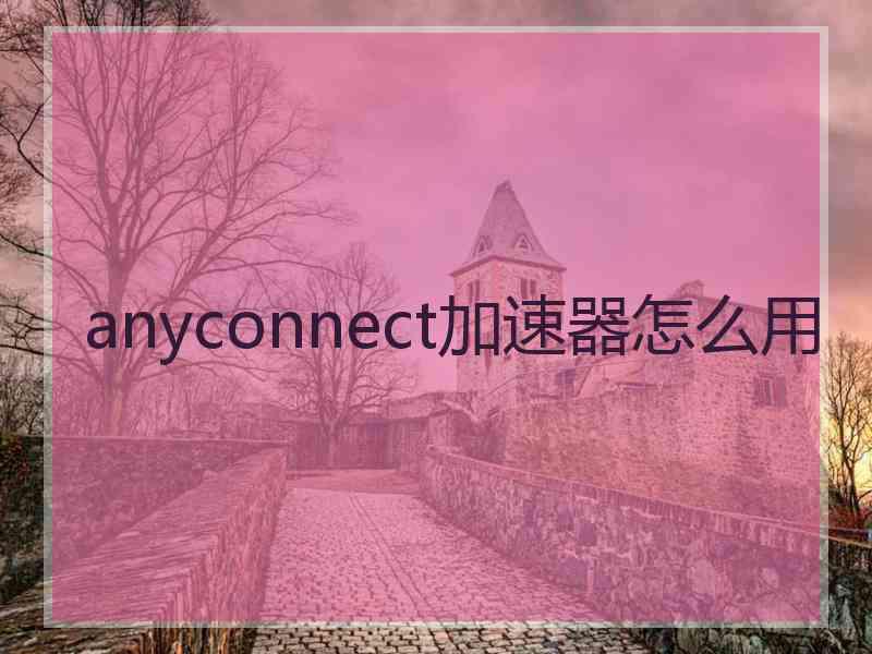 anyconnect加速器怎么用