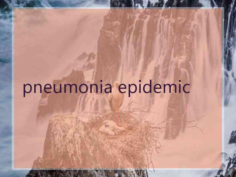pneumonia epidemic
