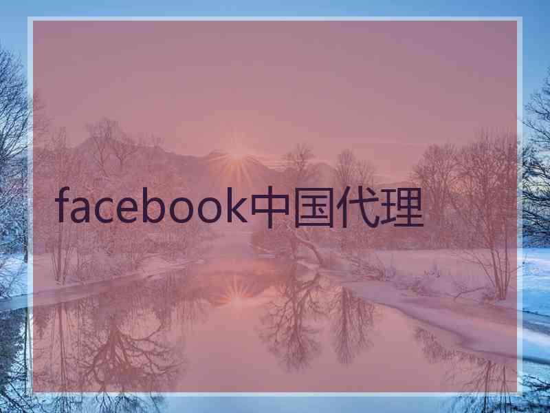 facebook中国代理