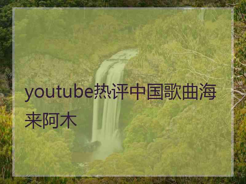 youtube热评中国歌曲海来阿木