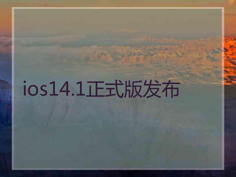 ios14.1正式版发布