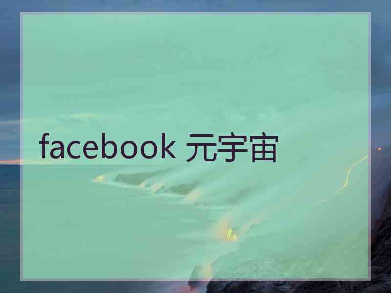 facebook 元宇宙