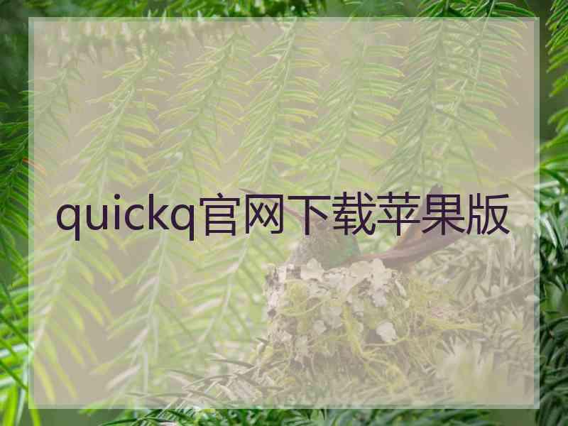 quickq官网下载苹果版