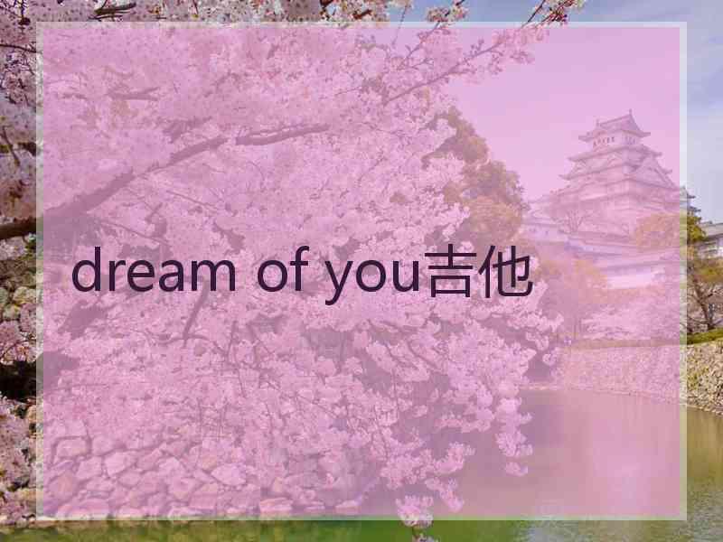 dream of you吉他