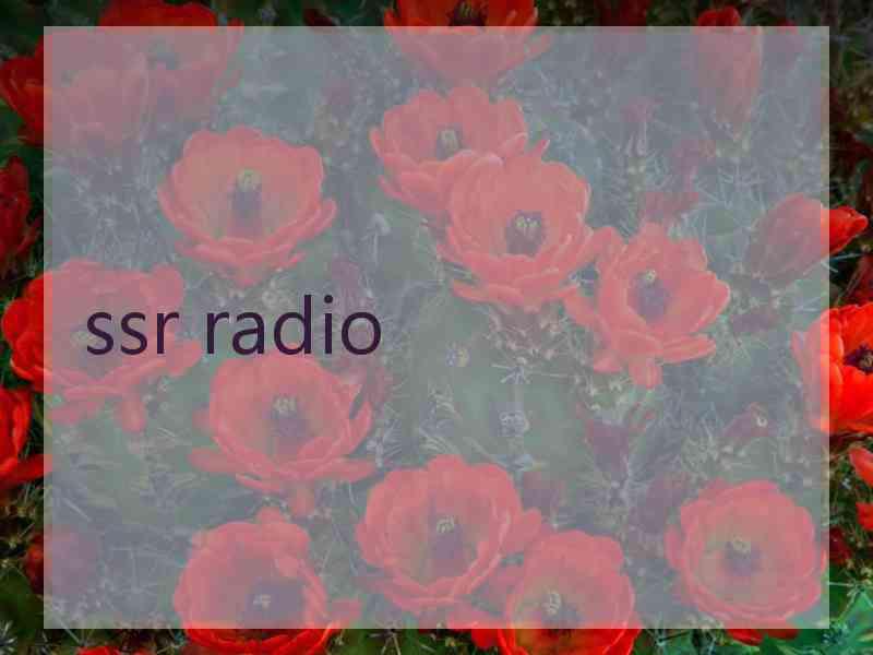 ssr radio