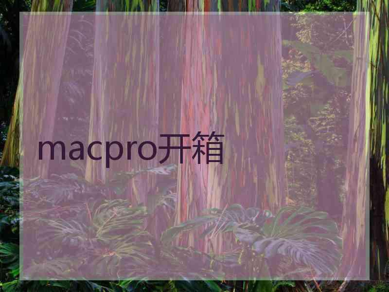 macpro开箱
