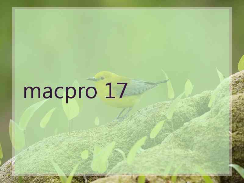 macpro 17