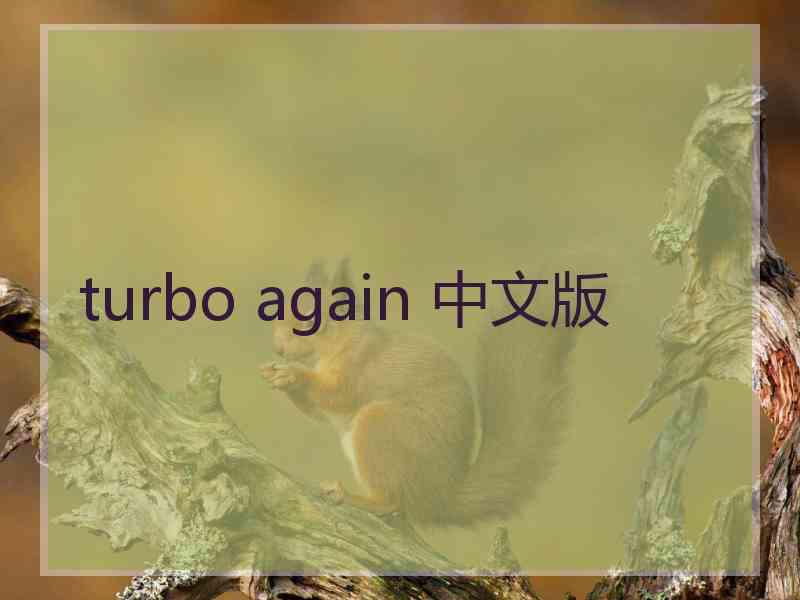 turbo again 中文版