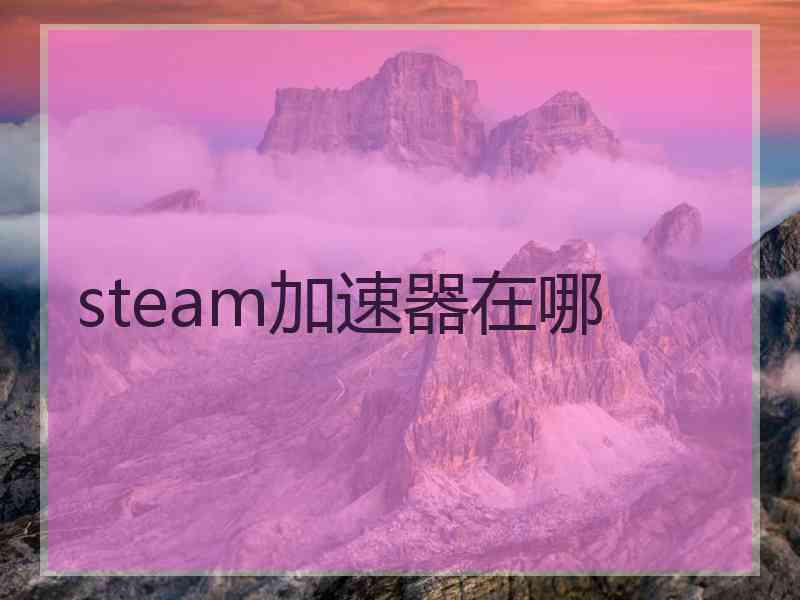 steam加速器在哪