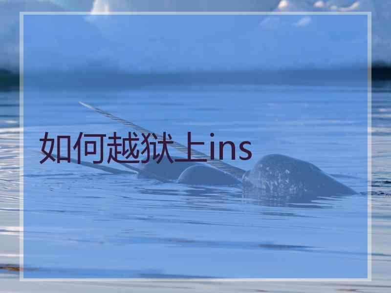 如何越狱上ins