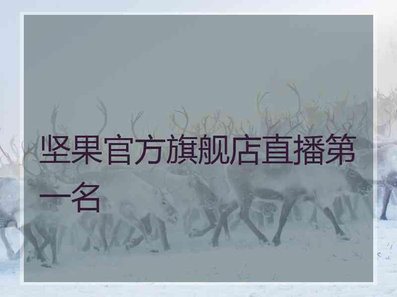 坚果官方旗舰店直播第一名