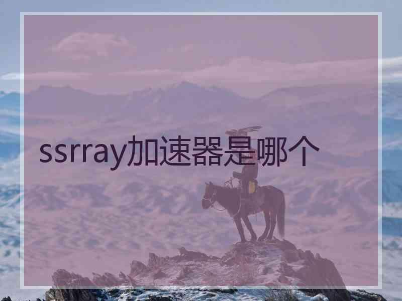 ssrray加速器是哪个