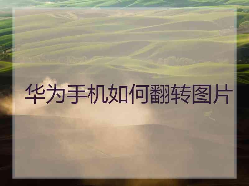 华为手机如何翻转图片