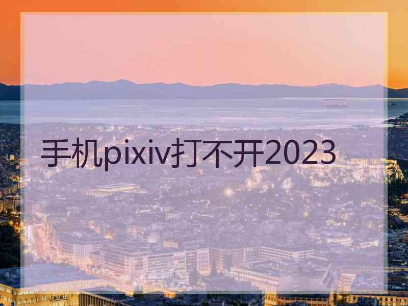 手机pixiv打不开2023