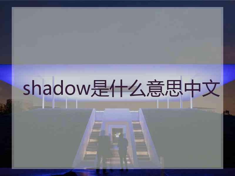 shadow是什么意思中文