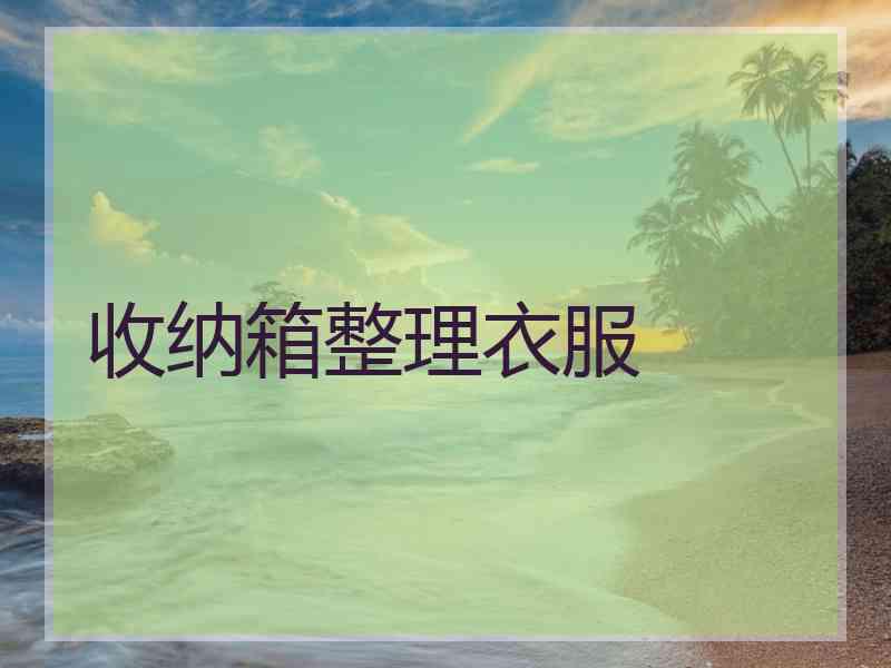 收纳箱整理衣服
