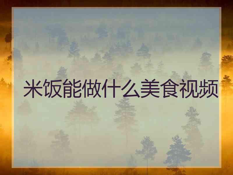 米饭能做什么美食视频