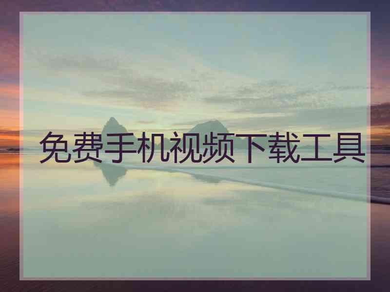 免费手机视频下载工具