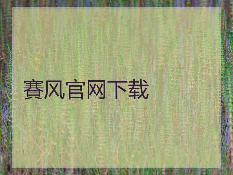 賽风官网下载