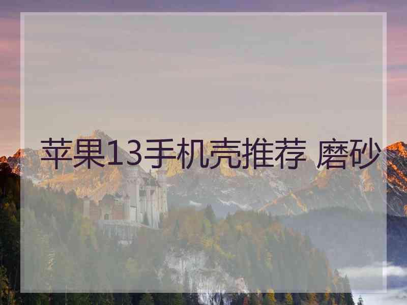 苹果13手机壳推荐 磨砂