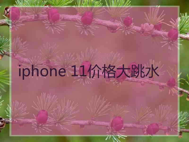 iphone 11价格大跳水