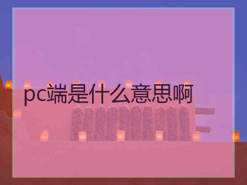 pc端是什么意思啊