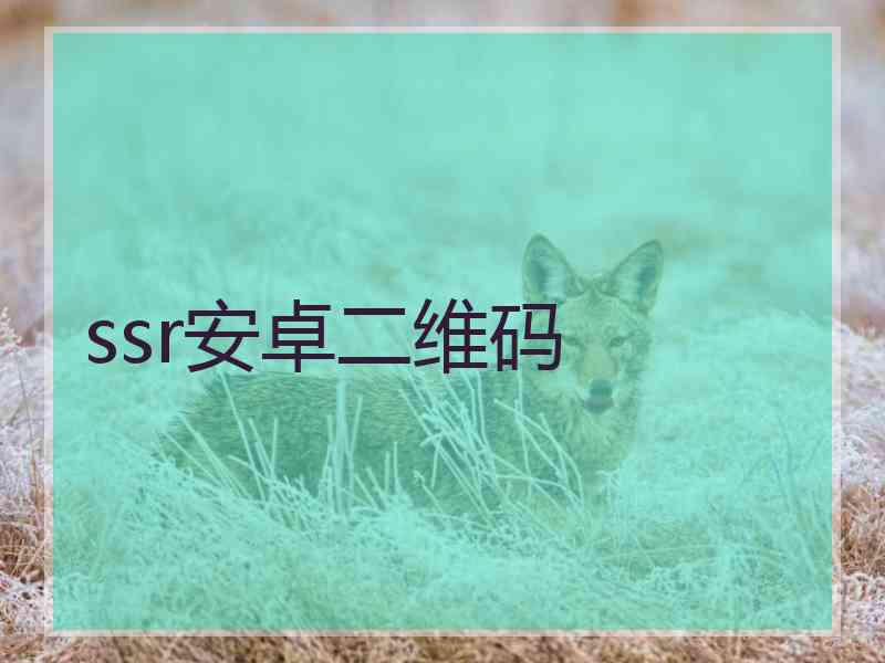 ssr安卓二维码