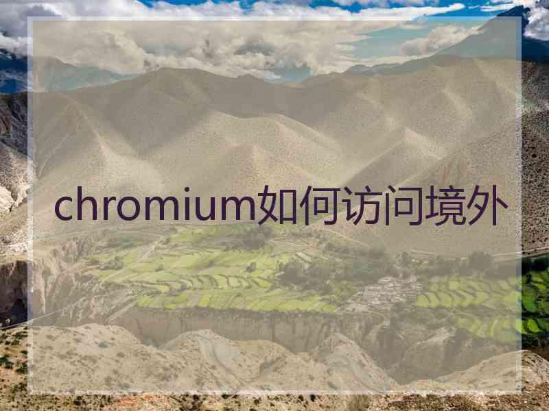 chromium如何访问境外