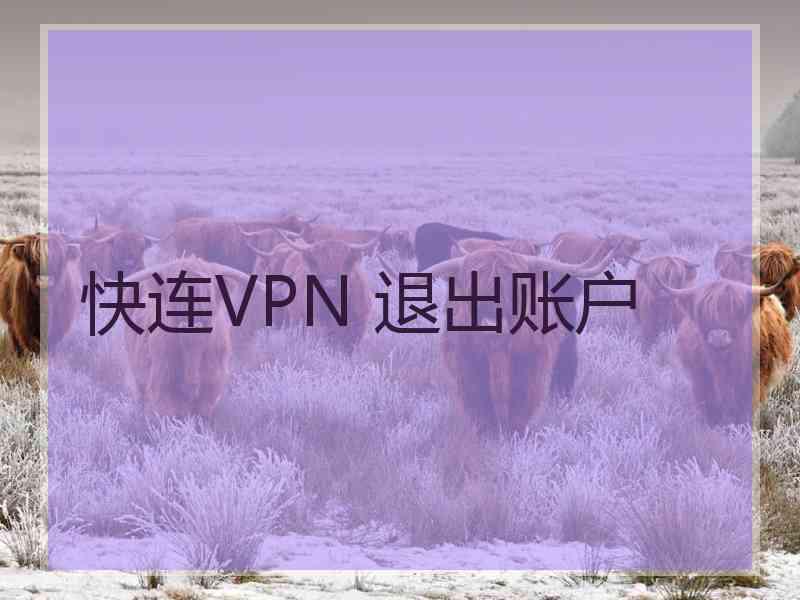 快连VPN 退出账户